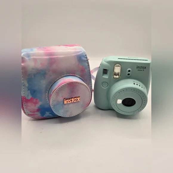 INSTAX Mini Instant Camera Watercolor Tie-Dye Case Mint Green Pink Blue - Picture 3 of 7